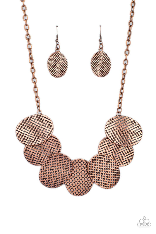 Industrial Wave - Copper Necklace