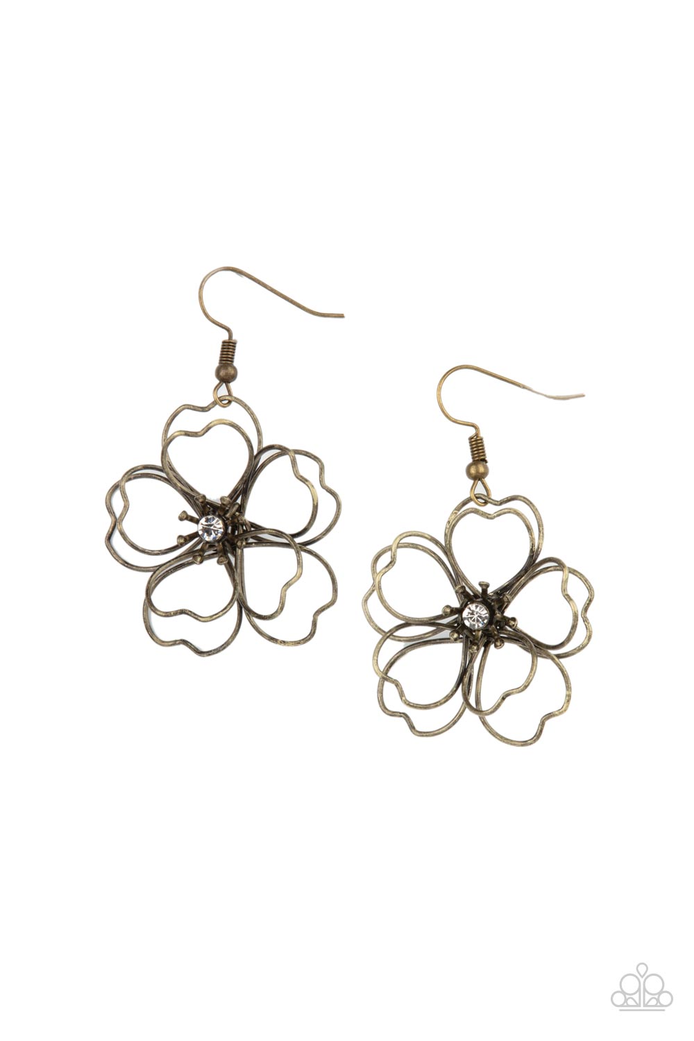 Petal Power - Brass Earrings